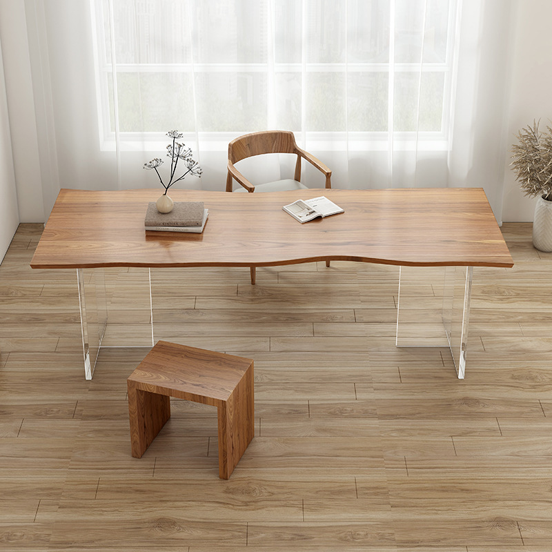 Tables - Scrivania in Legno Massello e Acrilico