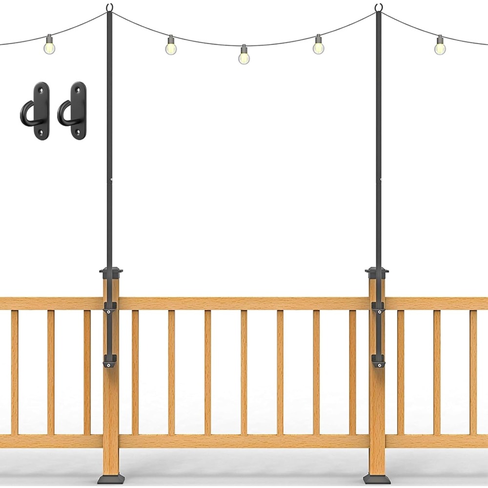 Outdoor Furniture - Confezione da 2 pali luminosi a