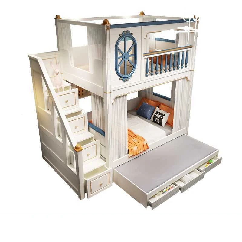 Bunk Bed With Stairs And Slide - -Per mobili da camera da letto