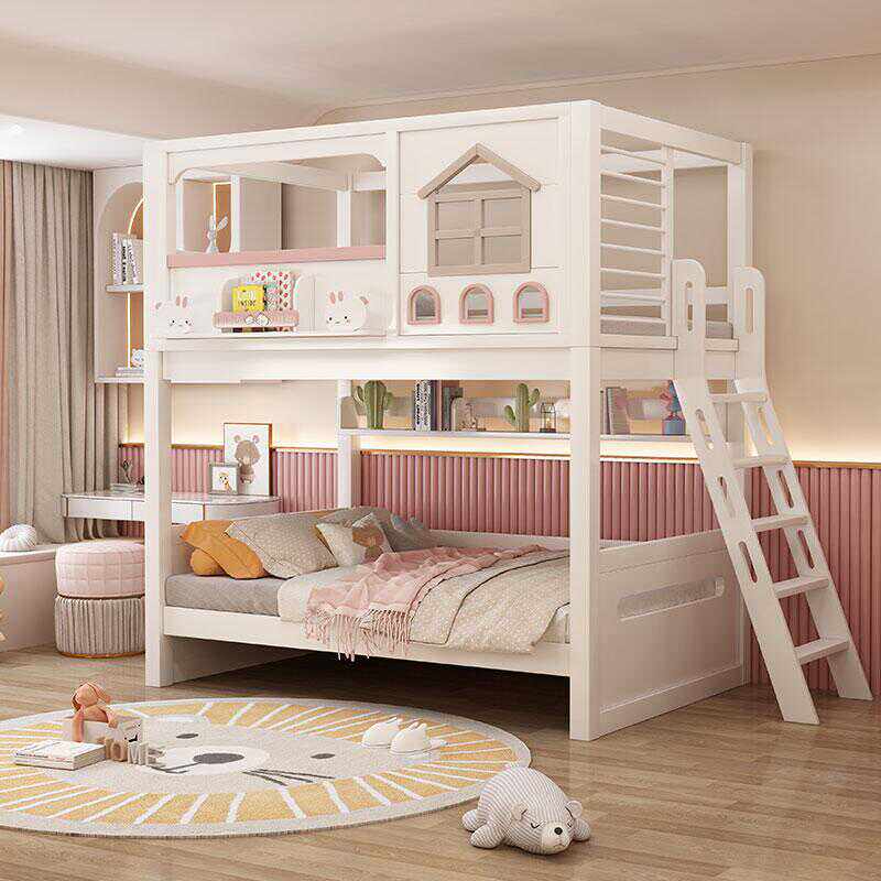 Bunk Bed With Stairs And Slide - Letto a Castello Moderno in Legno