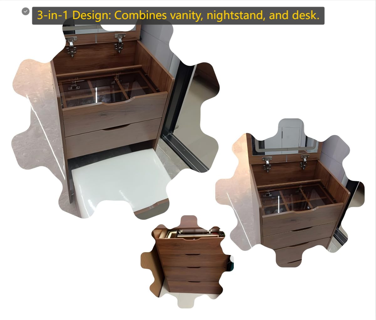 Set da toeletta con piano riba - Dressing Table Vanity With Lighted Mirror recensione e prezzo