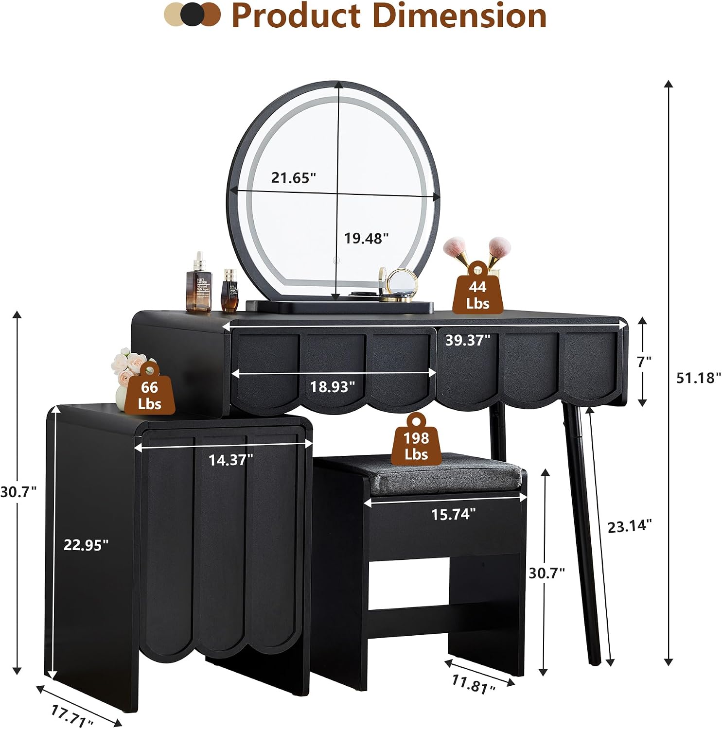 Toeletta con Specchio e Luci,  - Dressing Table Vanity With Lighted Mirror recensione e prezzo