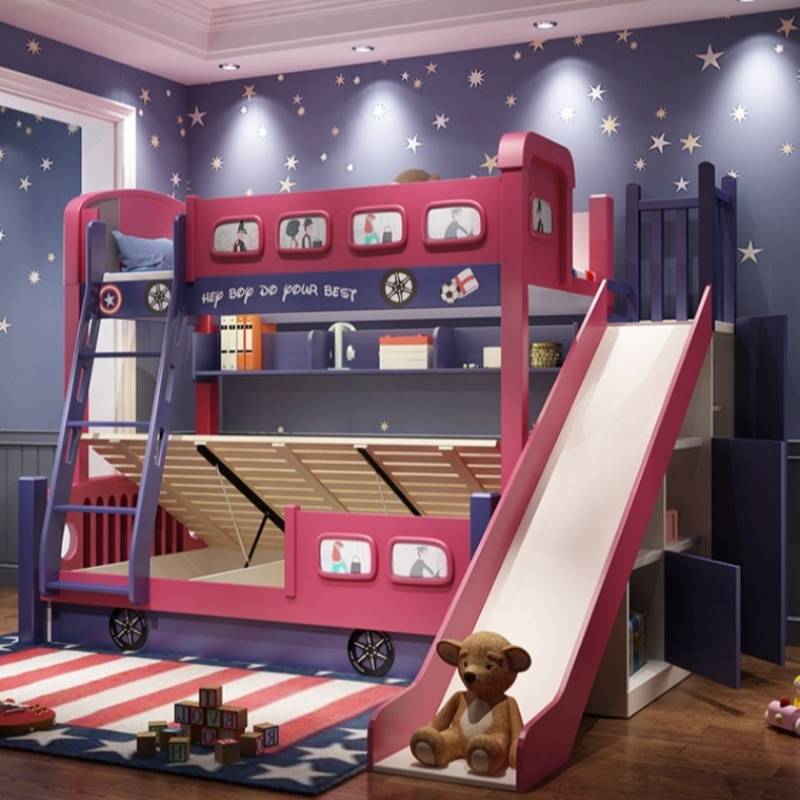 Letto a castello in legno per  - Bunk Bed With Stairs And Slide recensione e prezzo