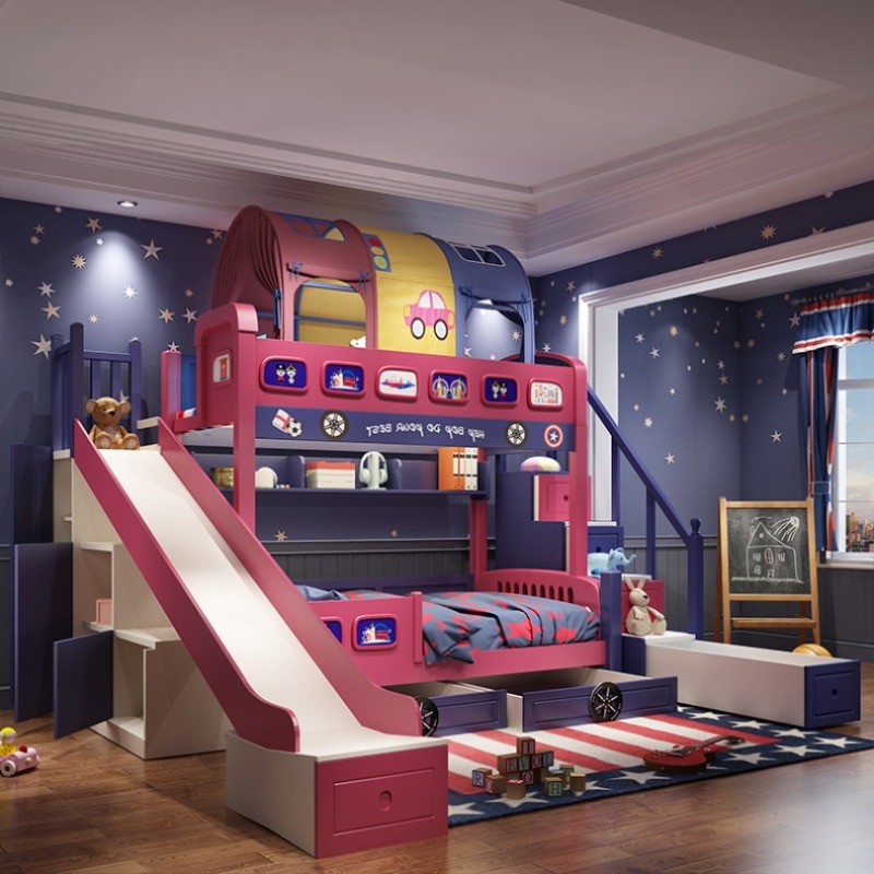 Letto a castello in legno per  - Bunk Bed With Stairs And Slide recensione e prezzo